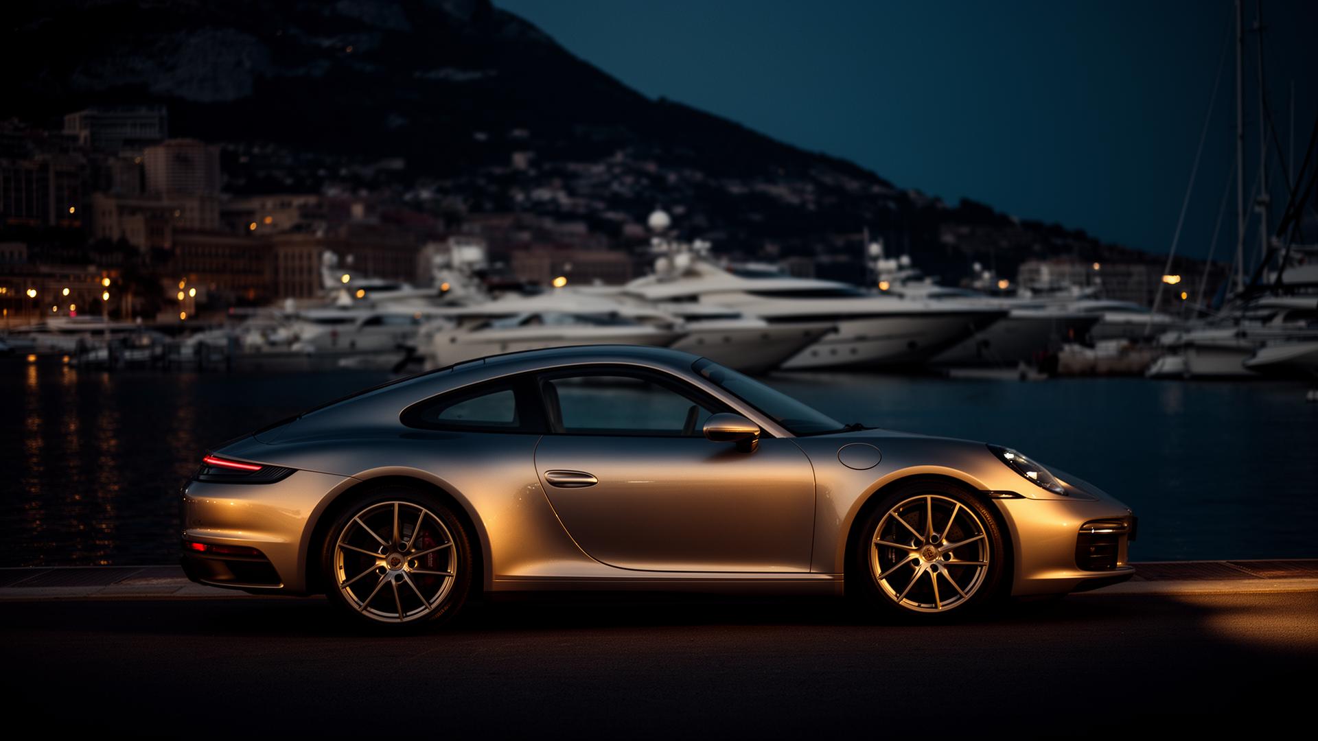 Voiture de luxe sur le port de Monaco